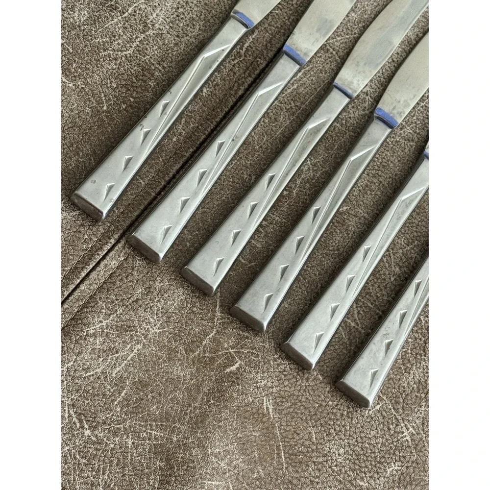 NSCO (National‎ Stainless) Japan Sea Cliff Pattern MCM 6 Dinner Knives Rare